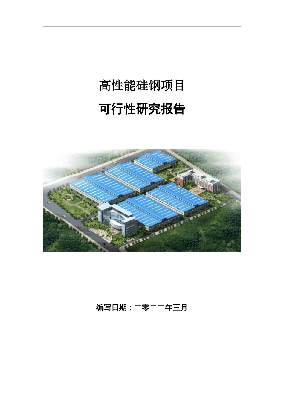 高性能硅钢项目可行性研究报告写作参考_第1页