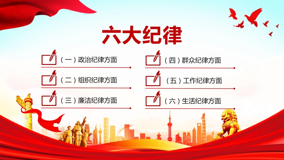 2024年六大纪律方面存在的问题及整改措施整改问题清单PPT课件_第2页