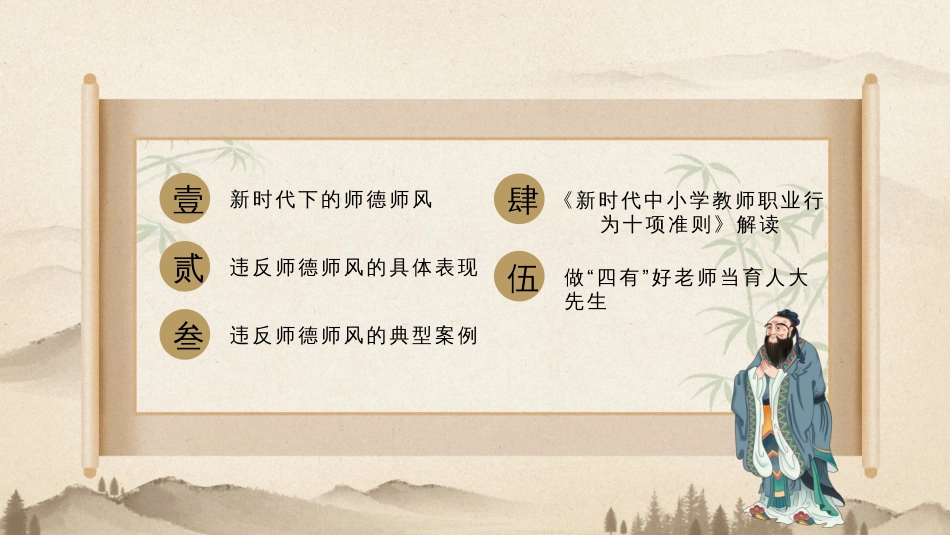 学校师德师风培训ppt模板1_第2页