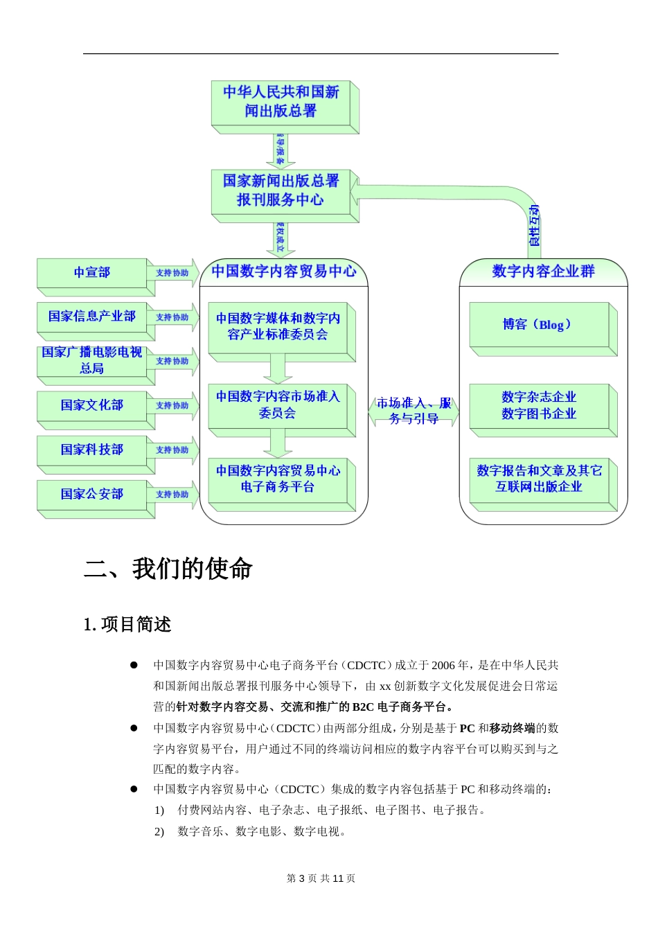 xx创新数字文化发展促进会商业计划书_第3页