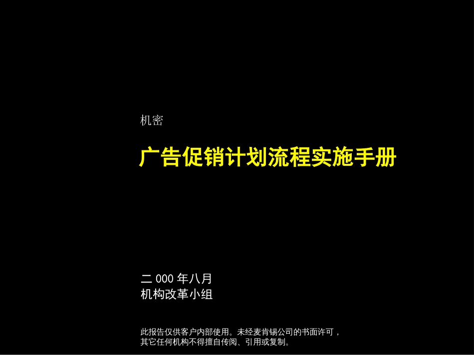 广告促销计划流程实施手册_第1页