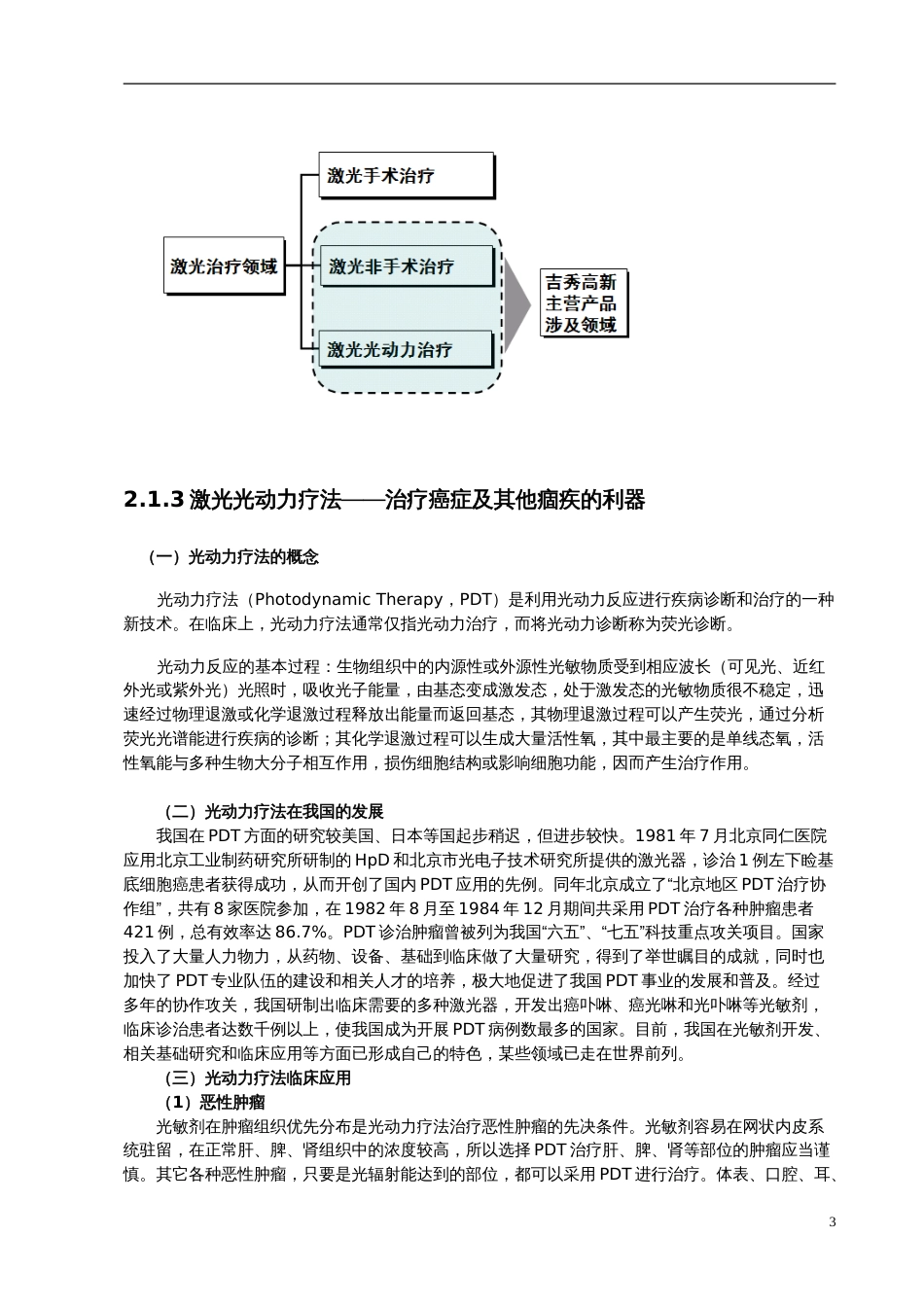 XX医疗保健用品公司激光医疗项目商业计划书_第3页