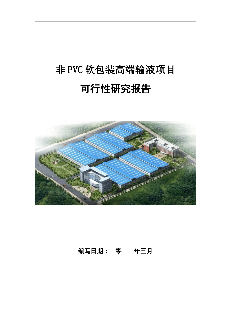 非PVC软包装高端输液项目可行性研究报告写作参考_第1页