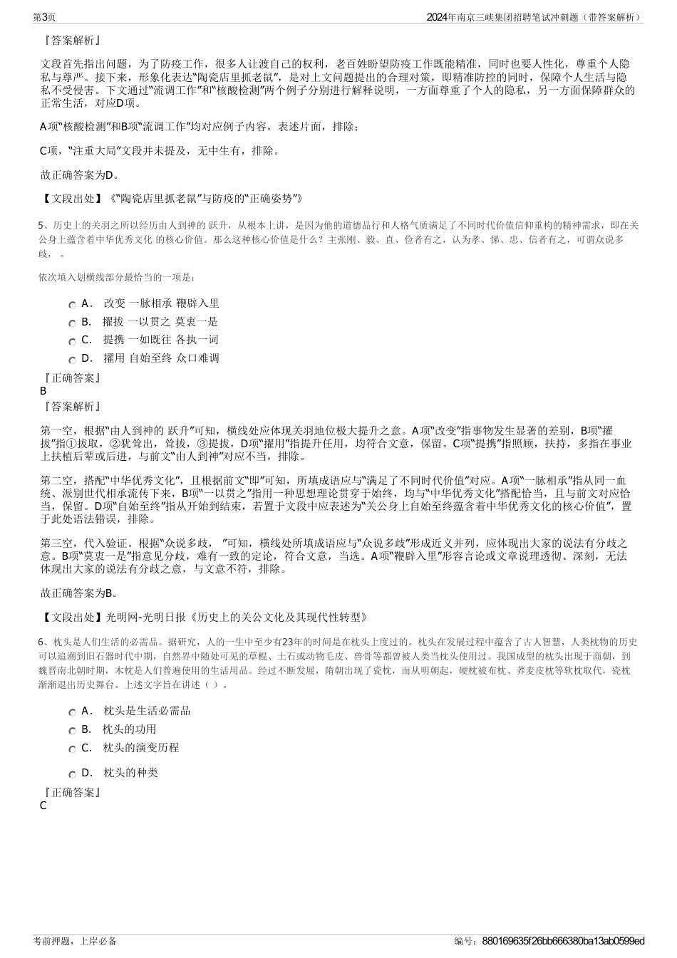 2024年南京三峡集团招聘笔试冲刺题（带答案解析）_第3页