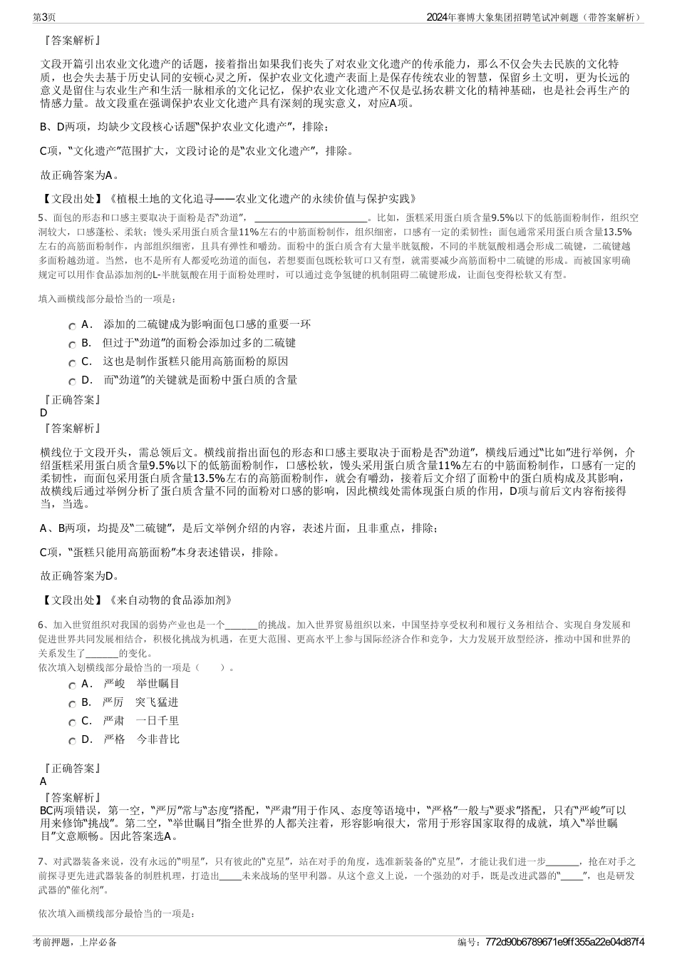 2024年赛博大象集团招聘笔试冲刺题（带答案解析）_第3页