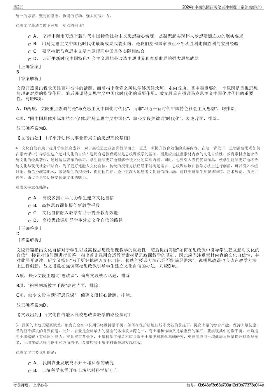 2024年中巍集团招聘笔试冲刺题（带答案解析）_第2页