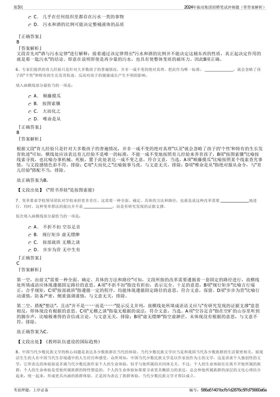 2024年振动集团招聘笔试冲刺题（带答案解析）_第3页