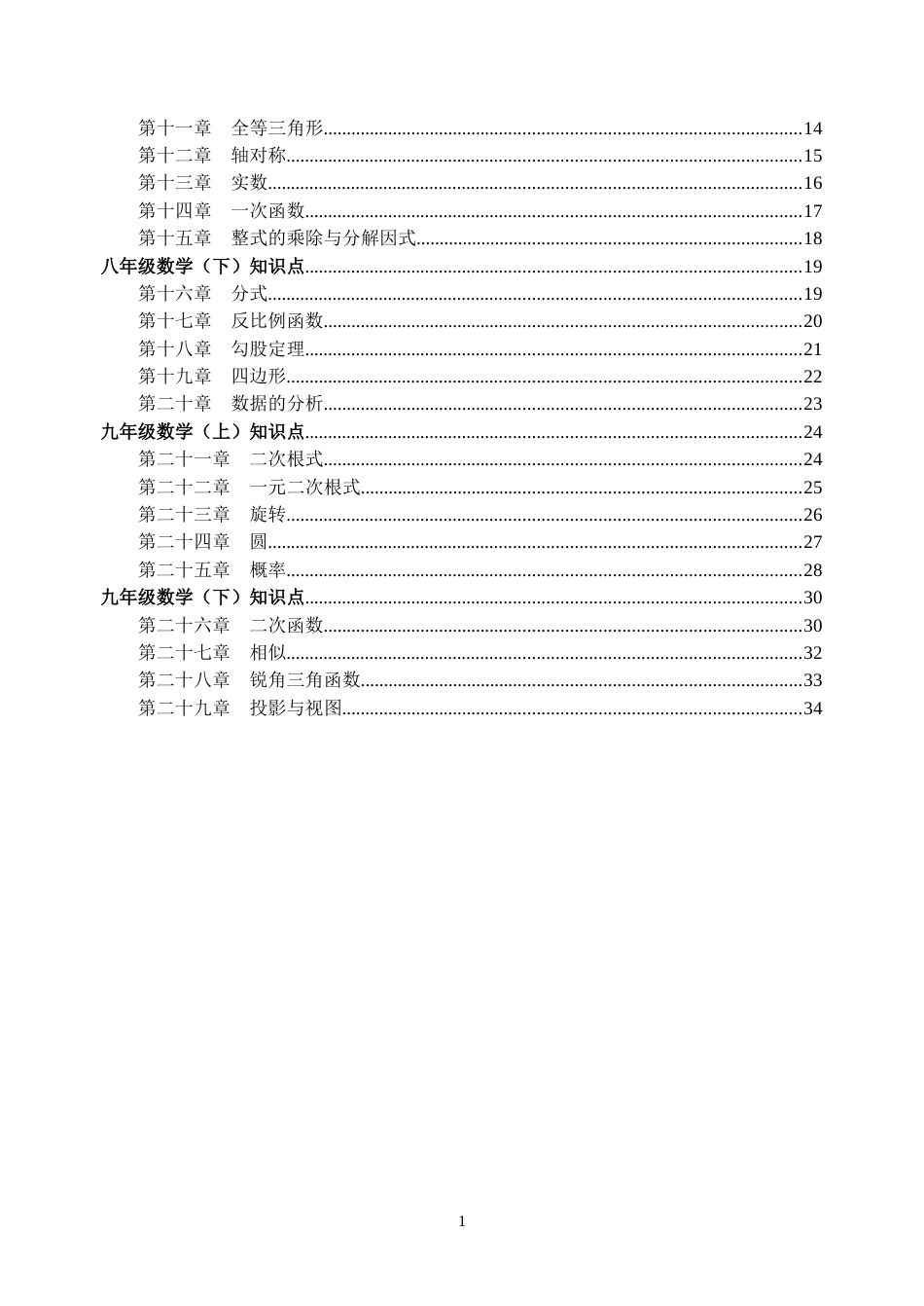 【2024】初中数学知识点归纳汇总_第2页