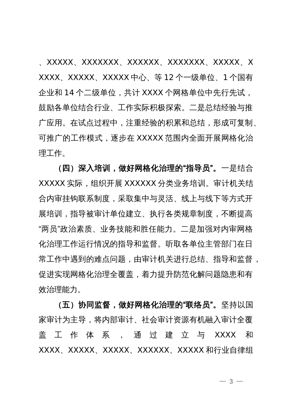 经济安全审计监督网格化治理机制试点工作的实施方案_第3页