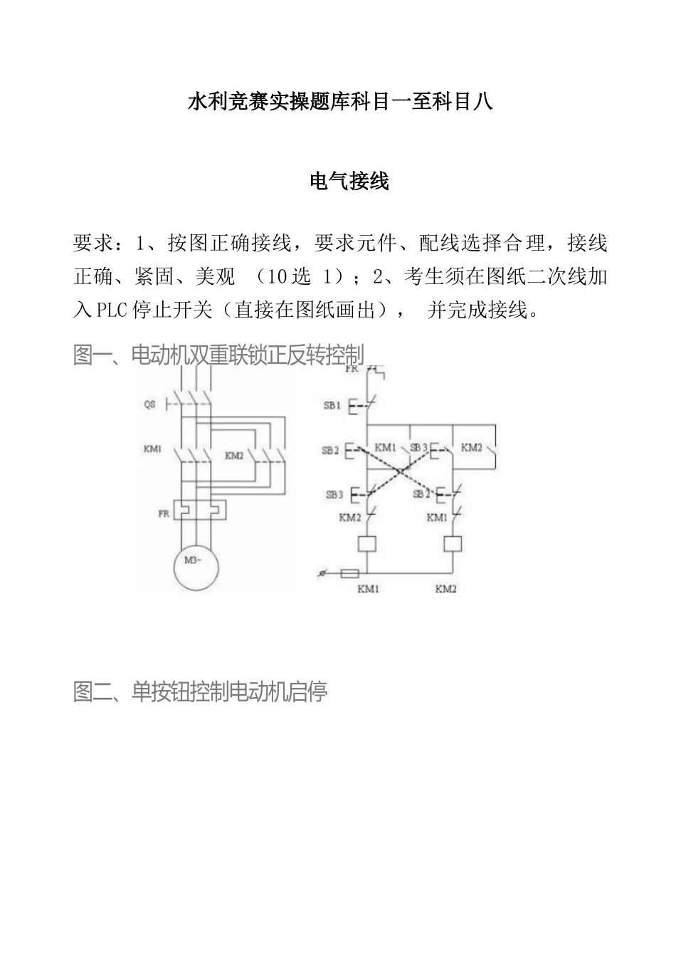 水利竞赛实操题库科目一至科目八_第1页