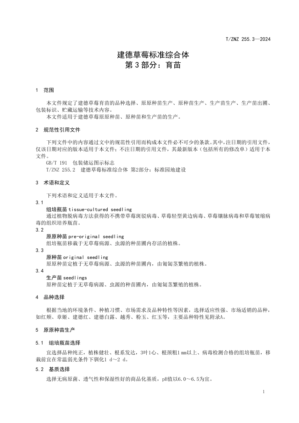 T∕ZNZ 255.3-2024 建德草莓标准综合体 第3部分：育苗_第3页