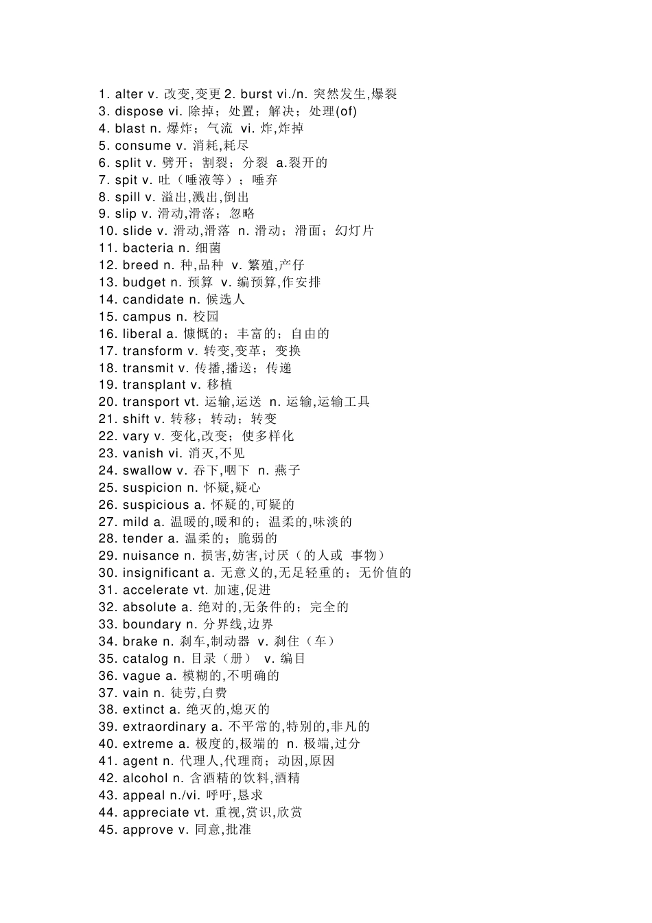 高中英语阅读理解高频词（690个）_第1页