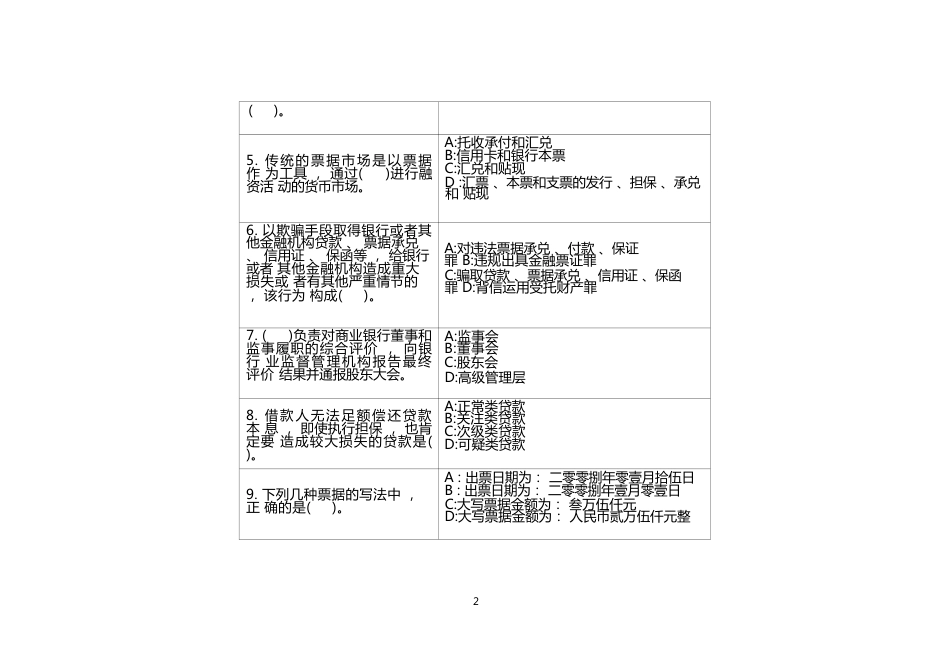 16届山东省职业院校技能大赛智慧金融赛项试题_第2页