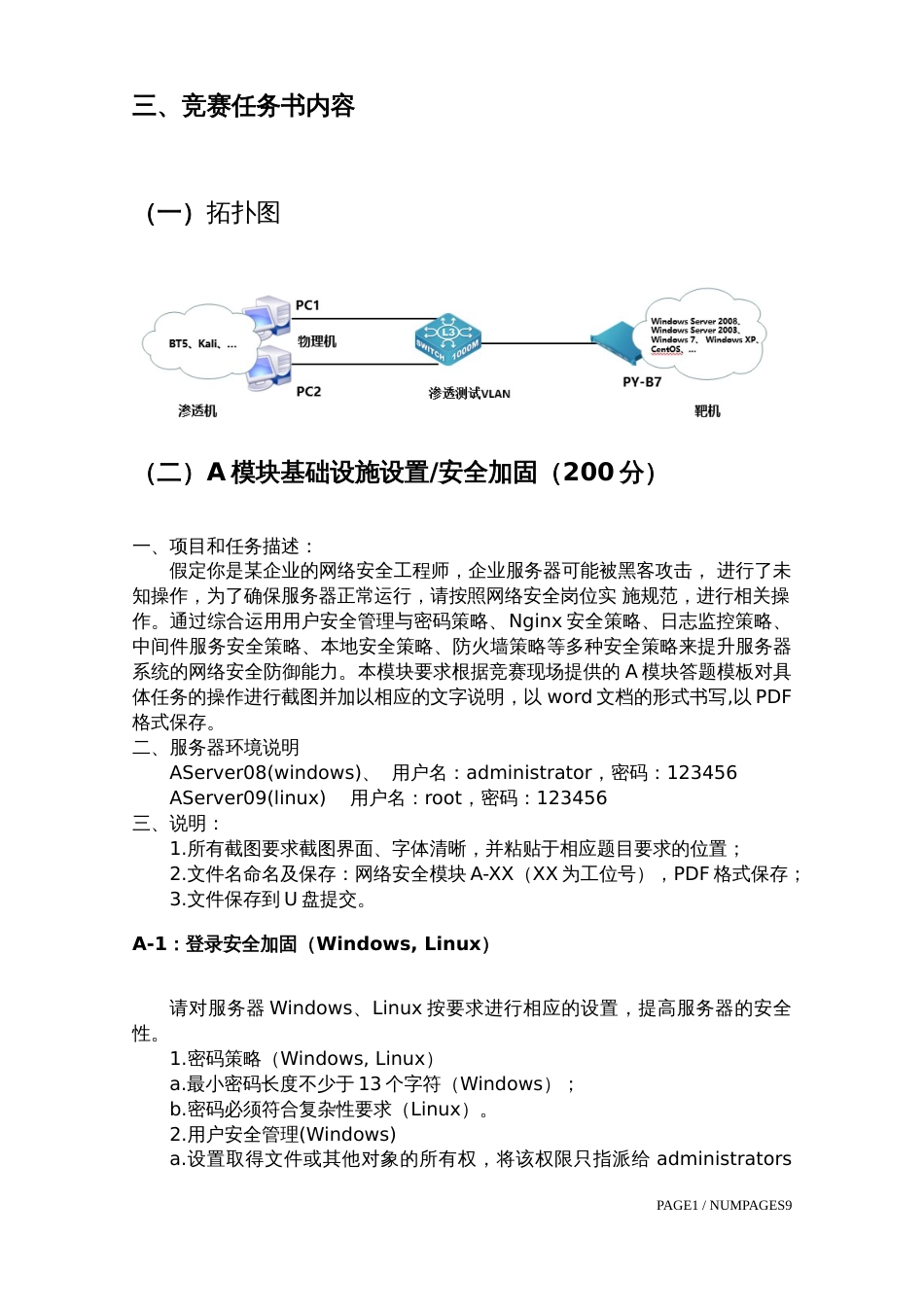 第十六届山东省职业院校技能大赛中职组“网络安全”赛项竞赛试题_第2页