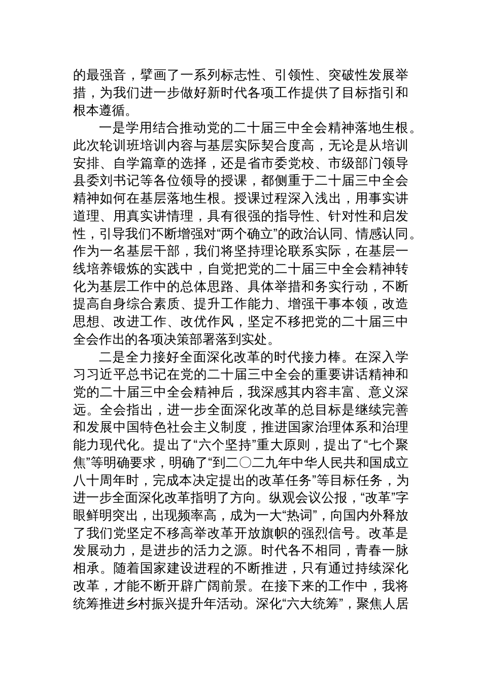 党的二十届三中全会研讨班交流发言18篇_第2页