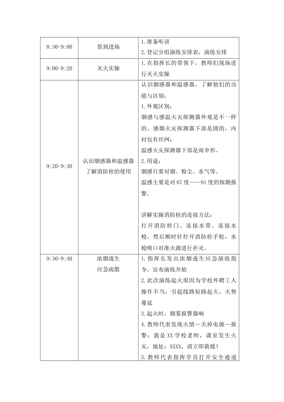 校园消防安全实操演练方案_第2页