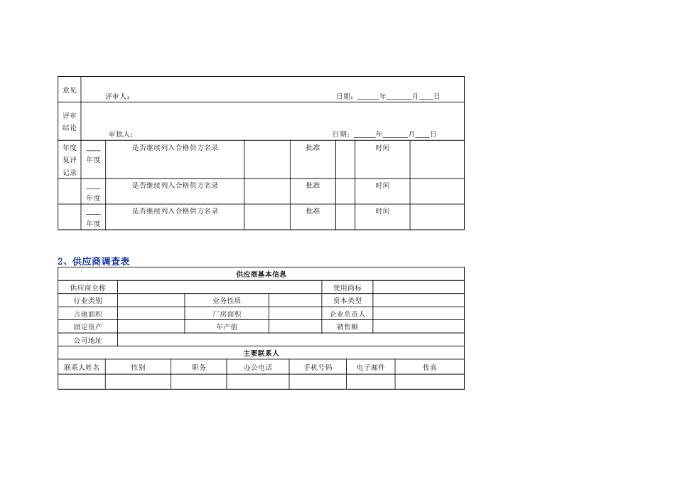 供应商管理常用表格模版_第2页