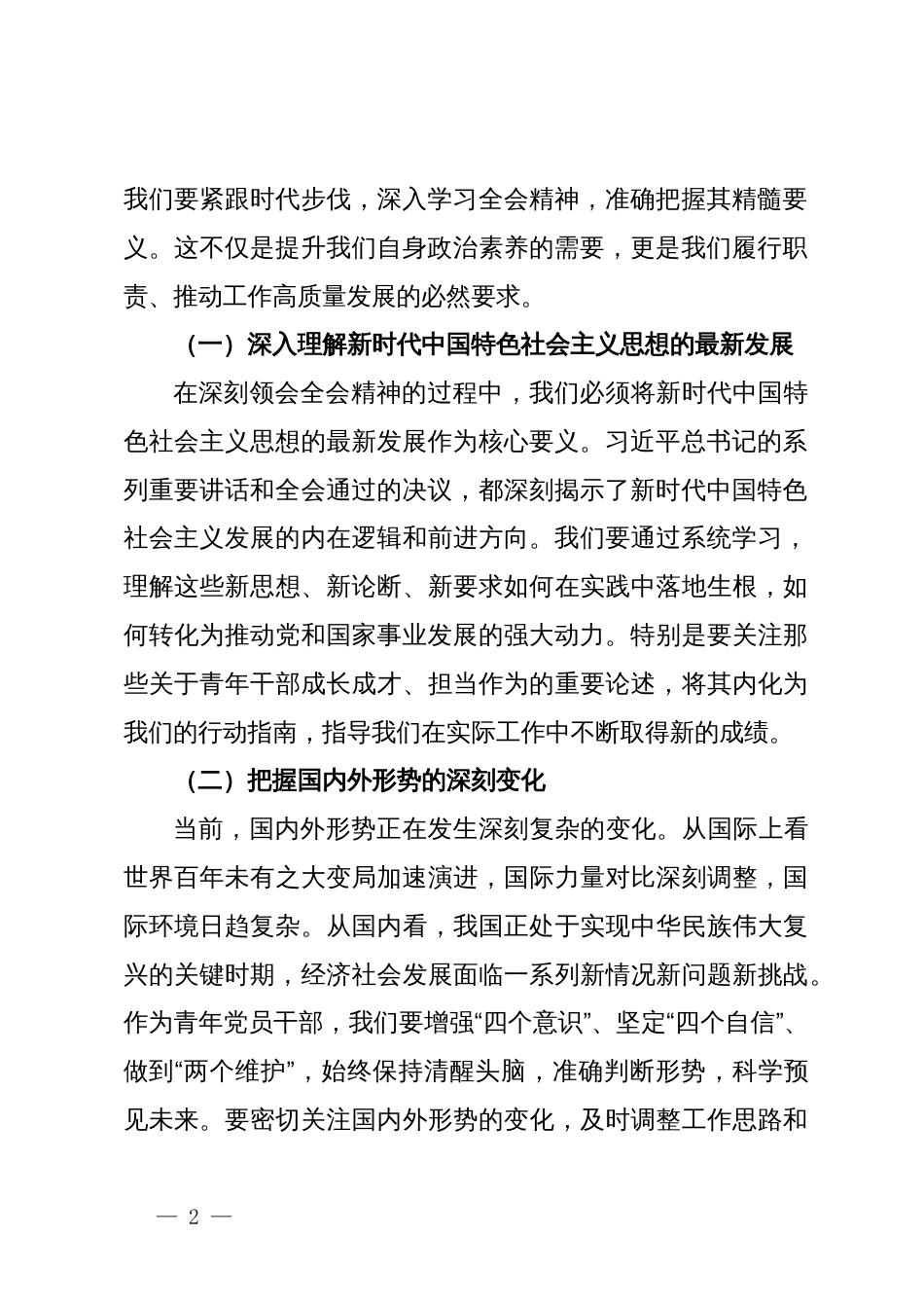 青年理论小组党的二十届三中全会精神学习研讨会发言材料_第2页