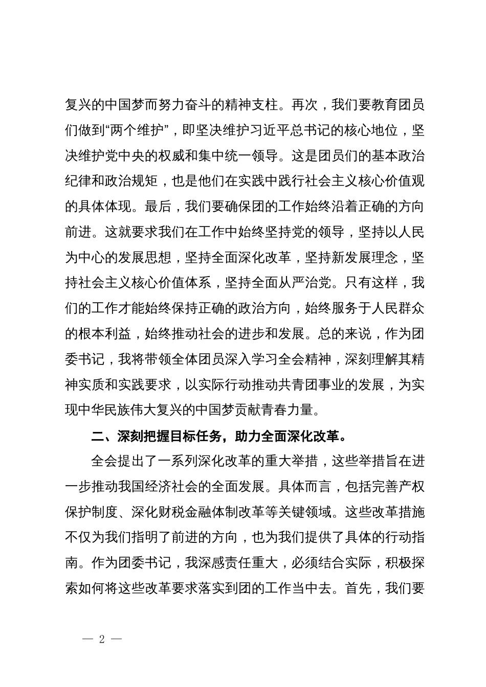 团委书记学习二十届三中全会精神心得体会_第2页