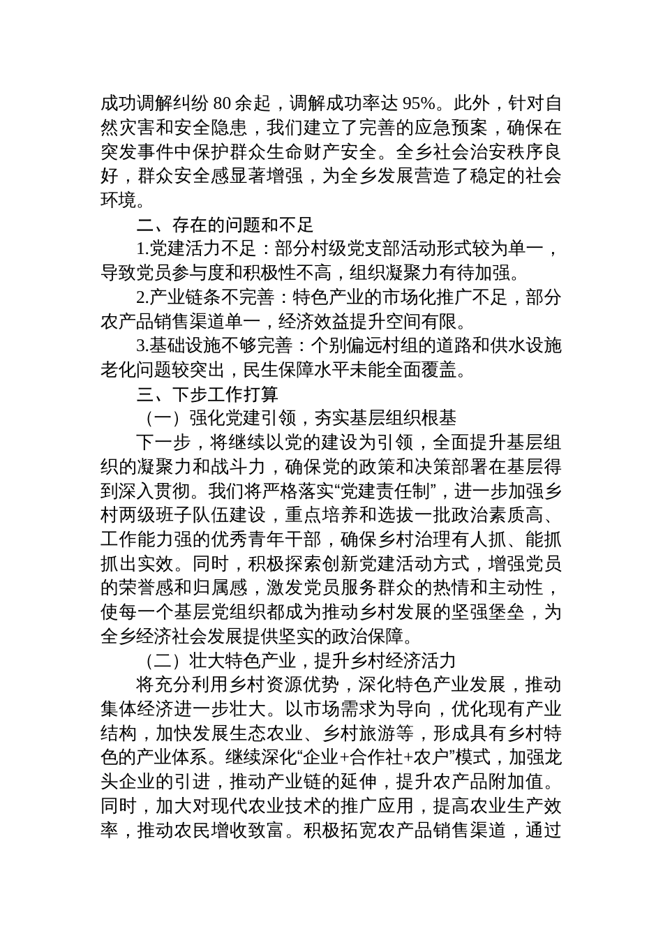 2024年党委书记述职报告_第3页