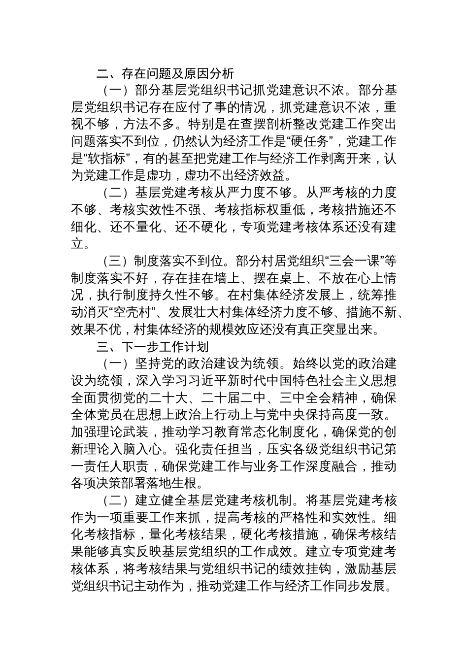 2024年度抓基层党建述职报告_第3页
