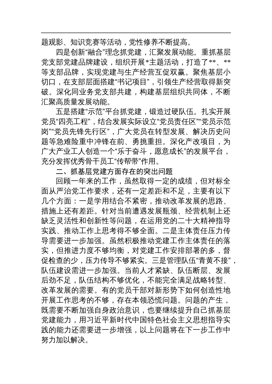 2024年抓基层党建述职报告_第2页