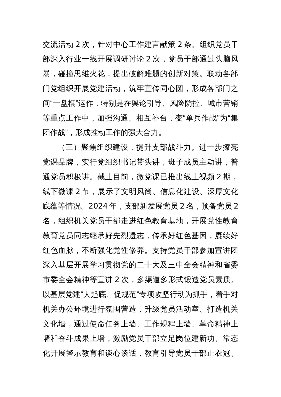 党支部2024年工作总结和2025年工作安排_第2页
