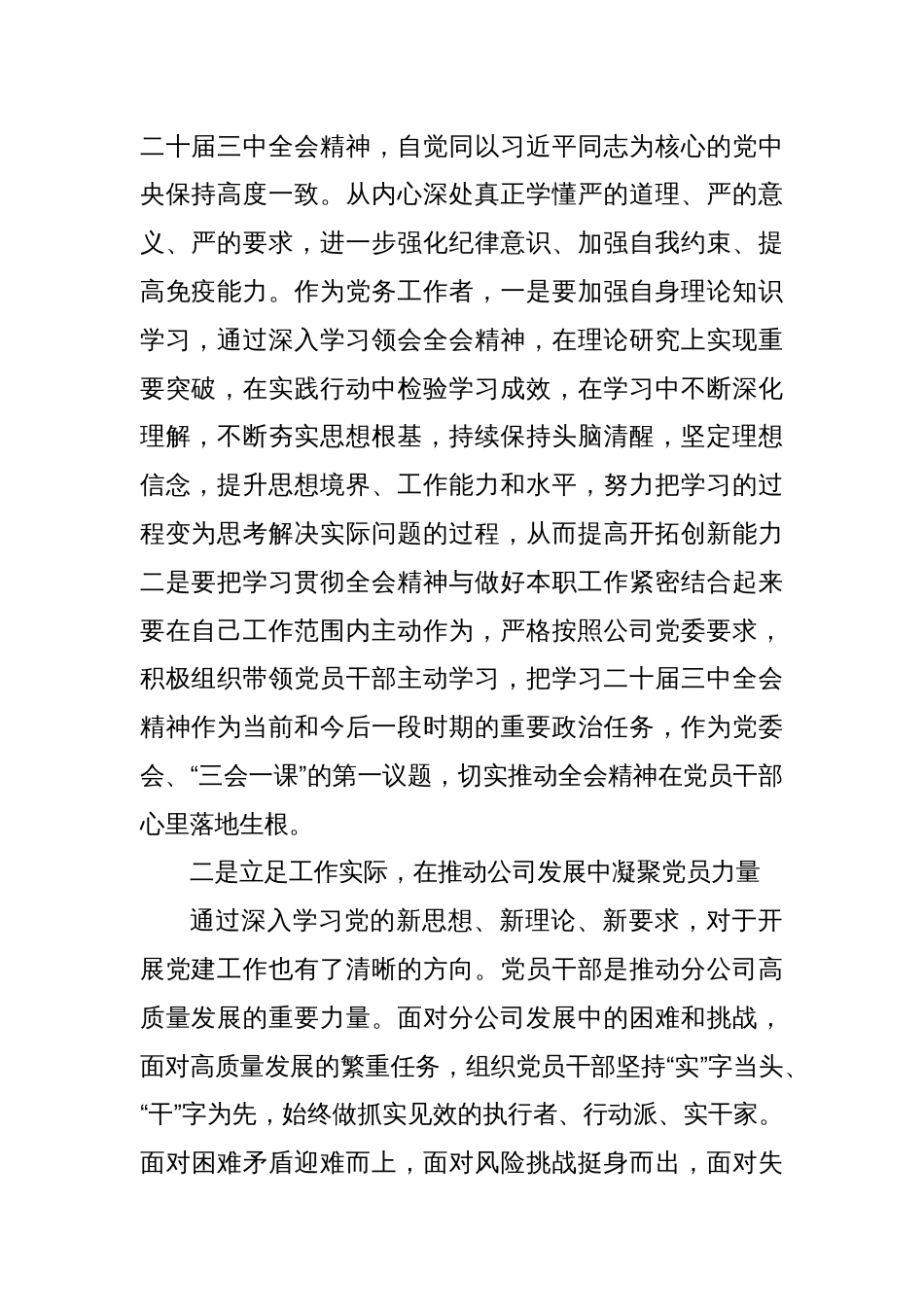 以全会精神为指引谱写XXX公司高质量发展新篇章——央企纪委书记学习党的二十届三中全会精神体会_第2页