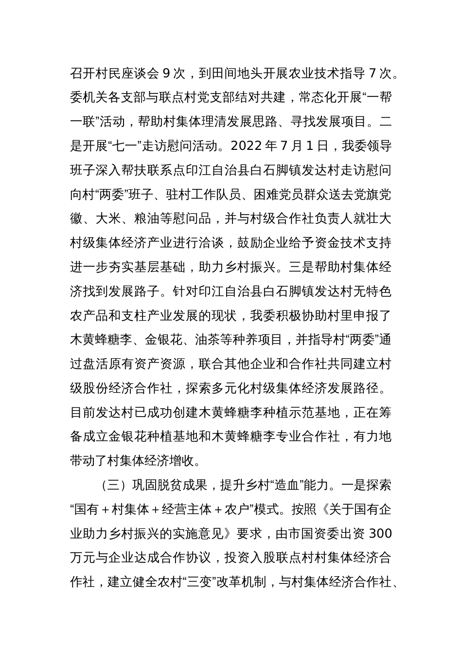 市国资委党委2024年乡村振兴工作情况总结及下一步工作计划_第2页