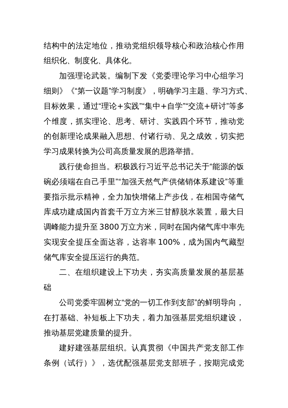 经验交流：强化党建工作与中心任务深度融合以高质量党建引领企业高质量发展_第2页