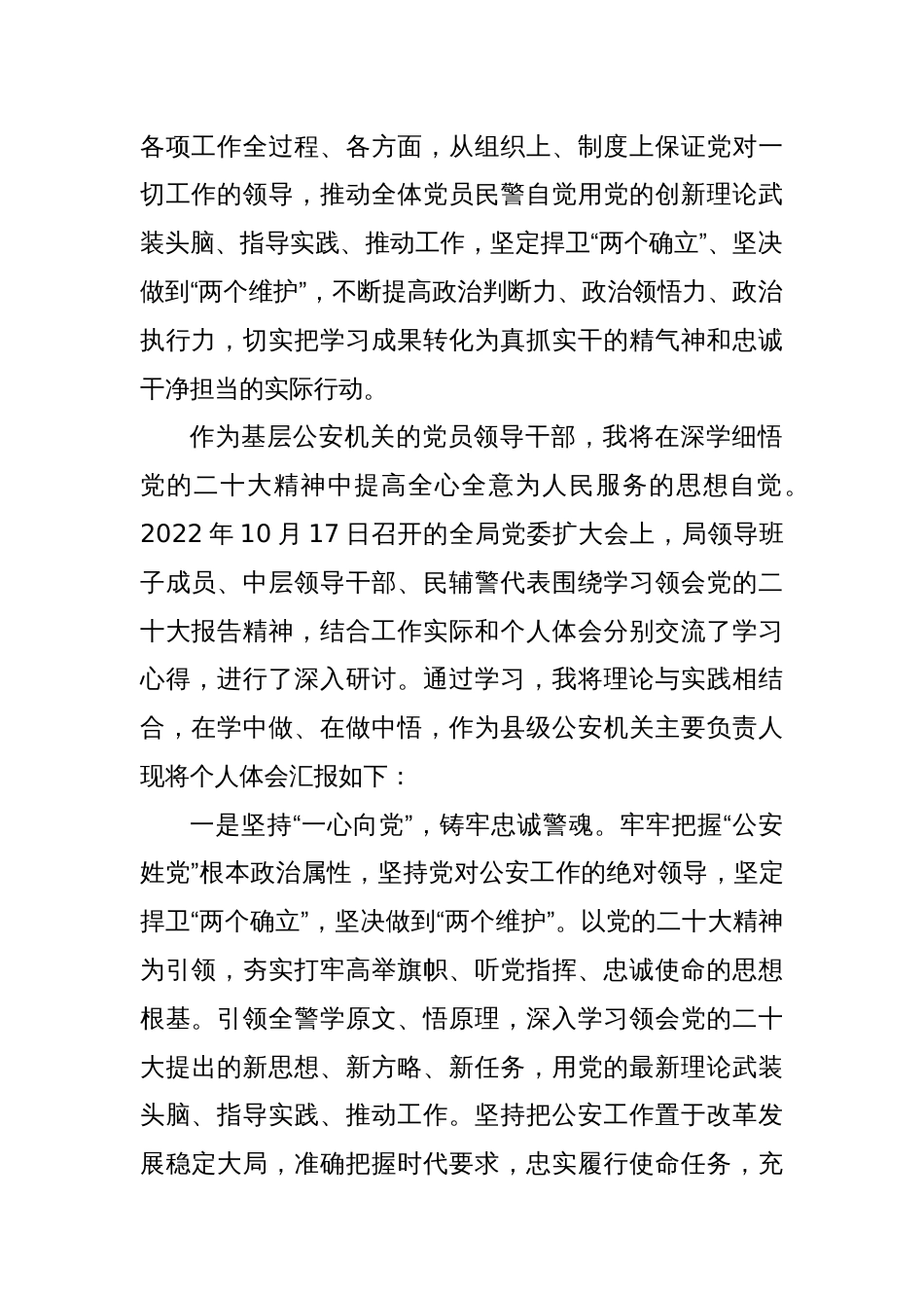 精研细悟党的二十大精神 引领开创公安事业新格局_第2页