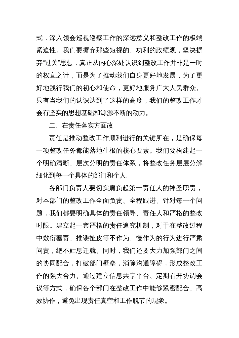 在巡视巡察反馈问题整改部署会推进会上的发言_第2页