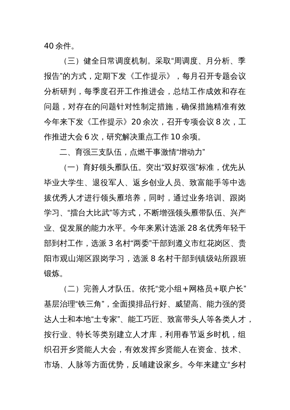 XX镇关于党建引领乡村振兴工作的总结报告_第2页