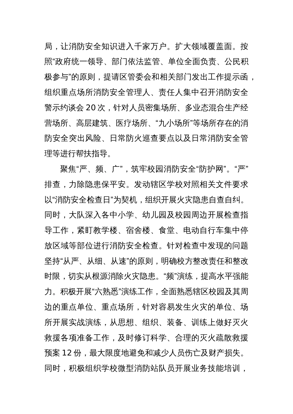 在2024年全市消防安全重点工作推进会上的汇报发言_第2页