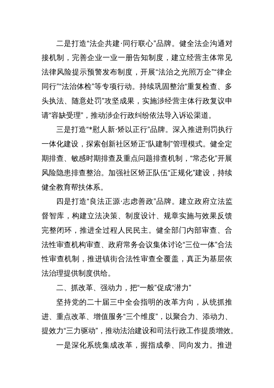 在2024年全市法治建设高质量发展推进会上的汇报发言_第2页