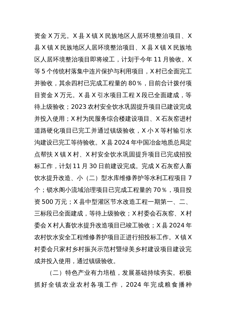 X镇人民政府2024年工作总结和2025年工作计划_第2页