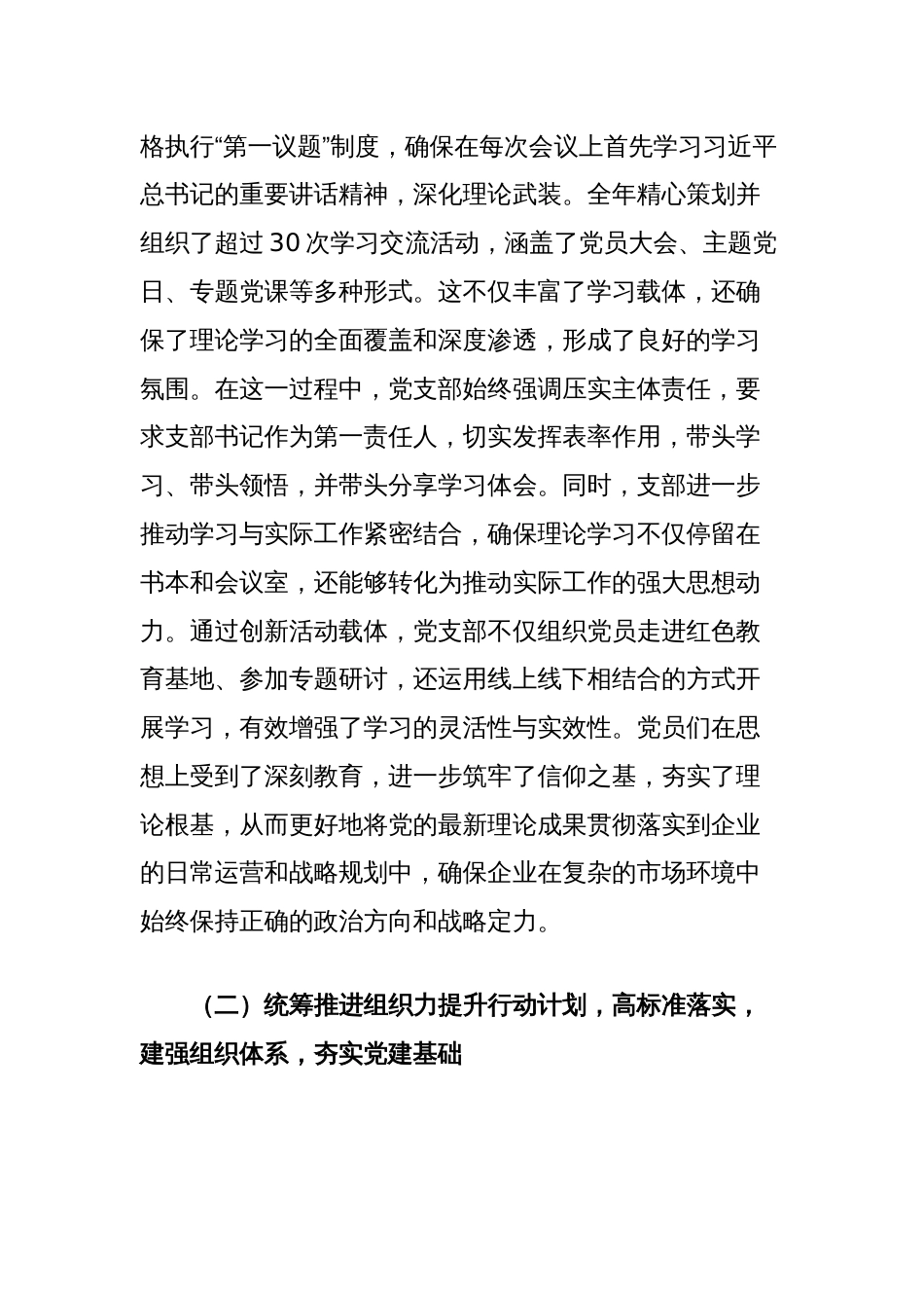 支部2024年党建工作总结和2025年工作计划_第2页