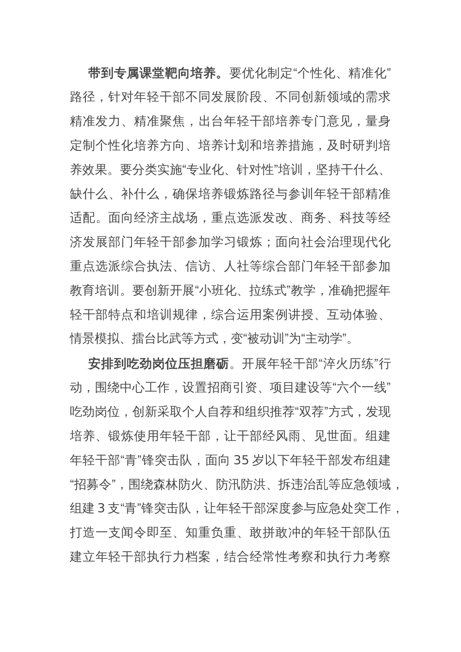 区委常委、组织部部长研讨发言：优化年轻干部培养路径_第2页