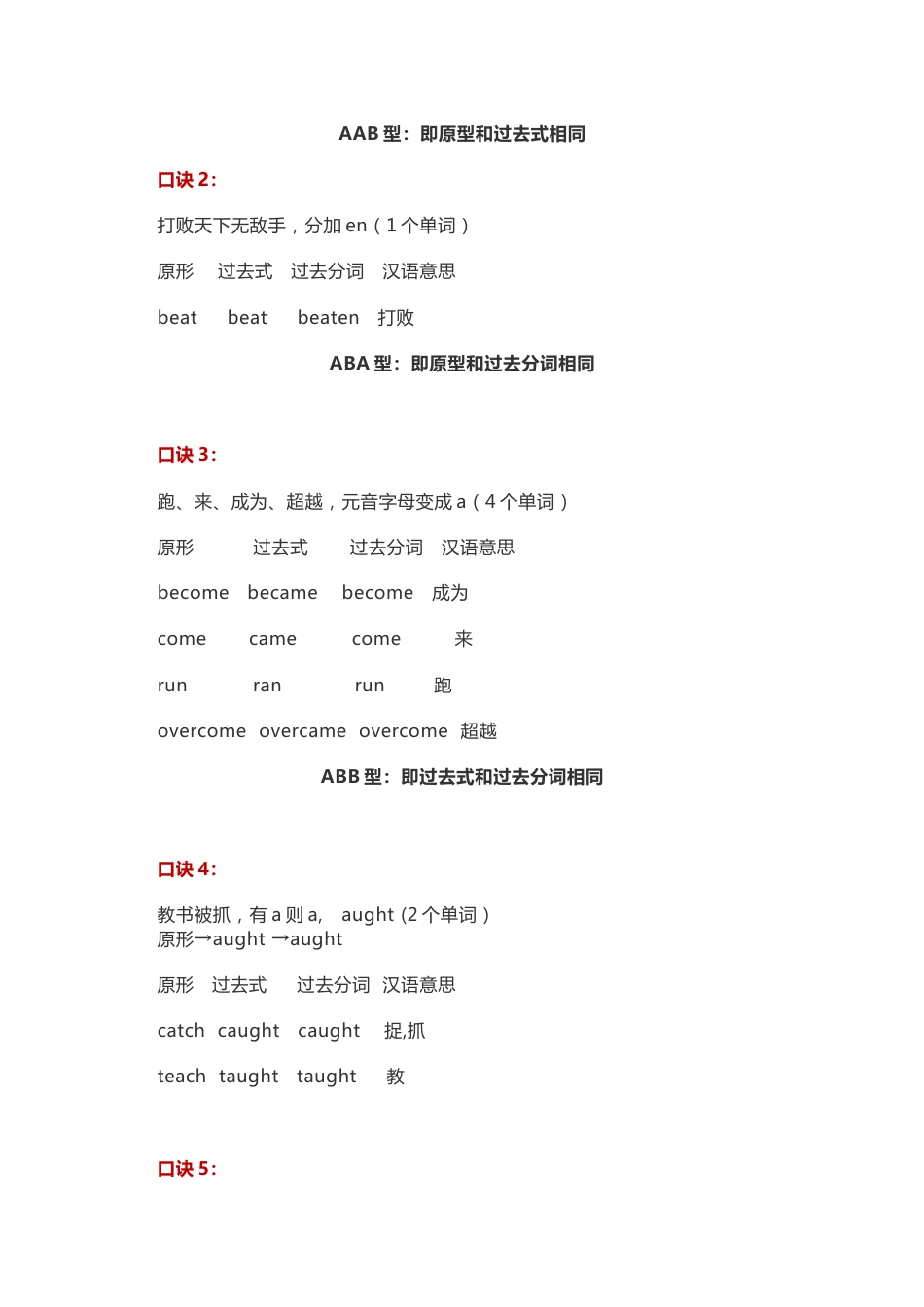 小学英语不规则动词总结_第2页