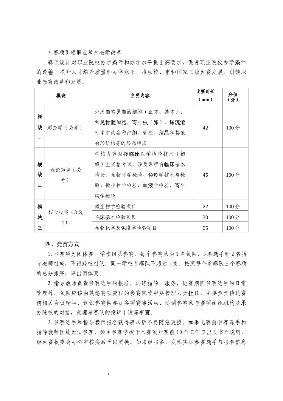 第十七届山东省职业院校技能大赛高职组“检验检疫技术”赛项规程_第3页