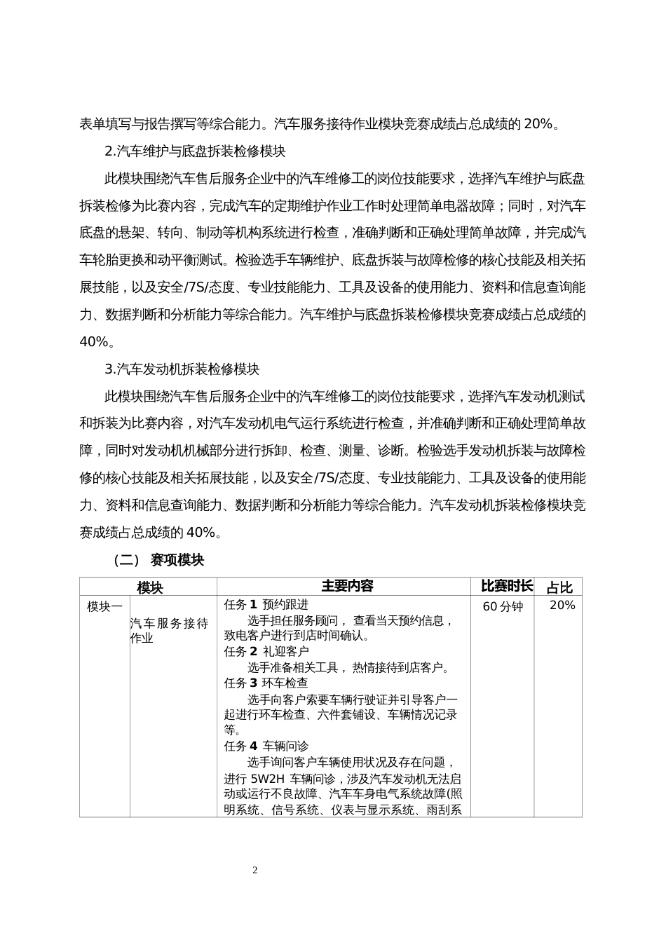 第十七届山东省职业院校技能大赛中职组“汽车维修”赛项规程_第2页