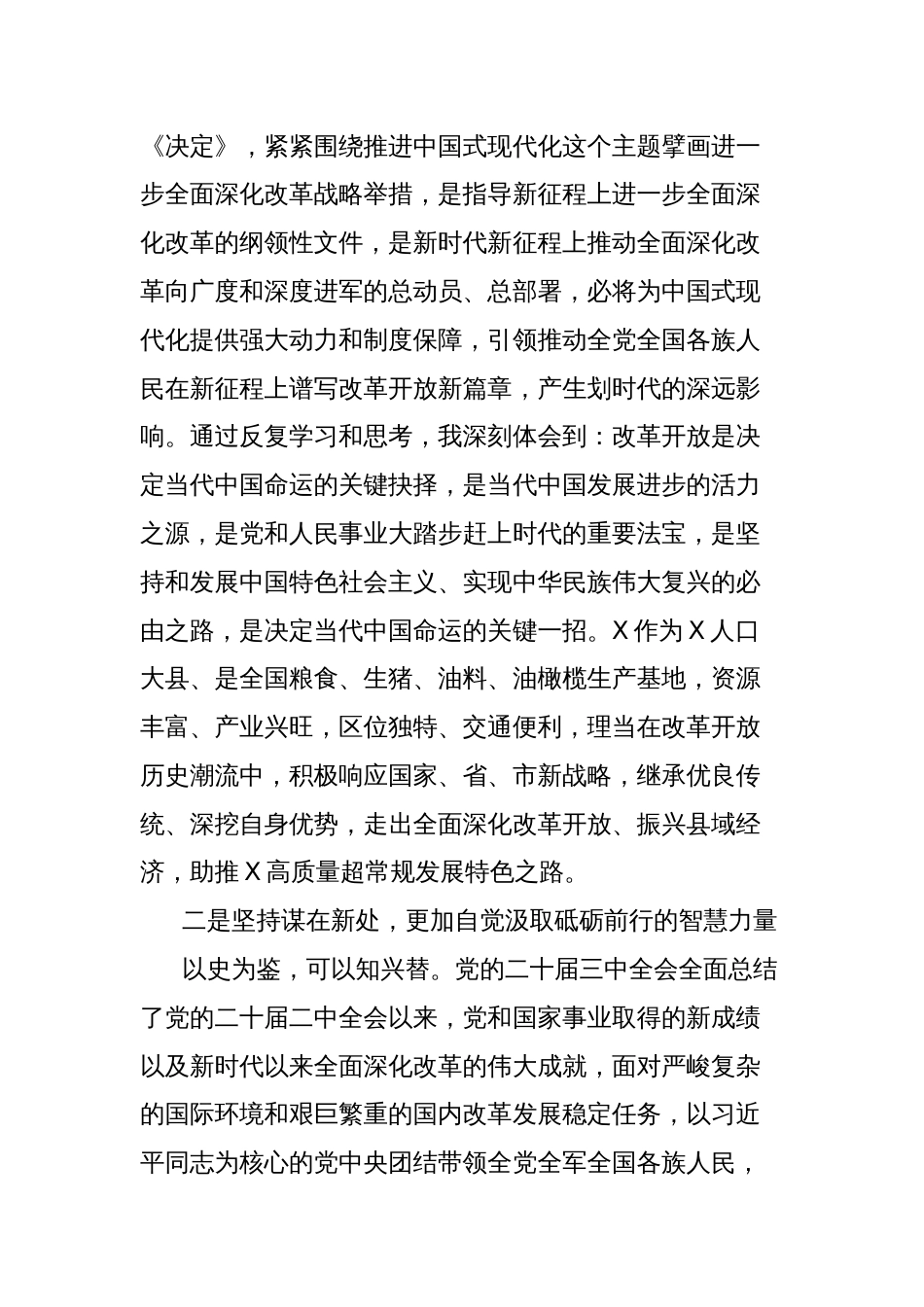 市人大常委会副主任在党的二十届三中全会精神专题学习会上的交流发言_第2页