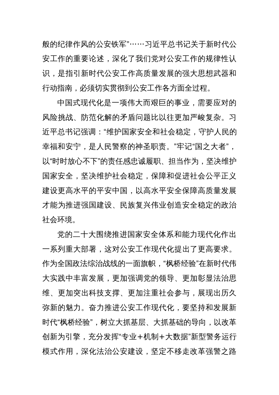 学习贯彻全国公安工作会议精神心得体会_第2页