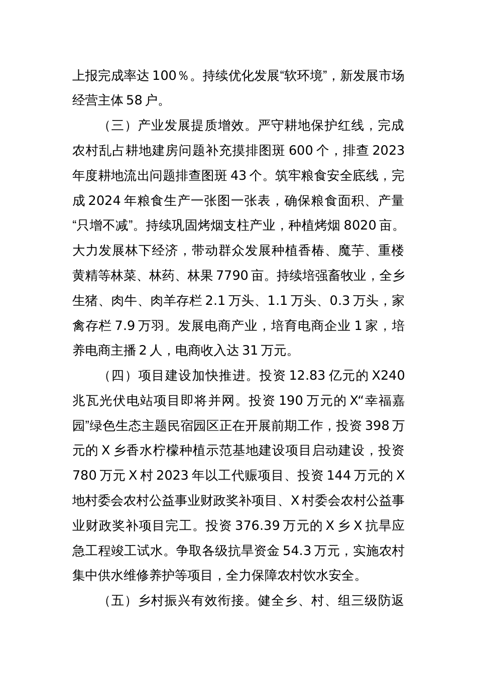 乡2024年上半年工作总结_第2页