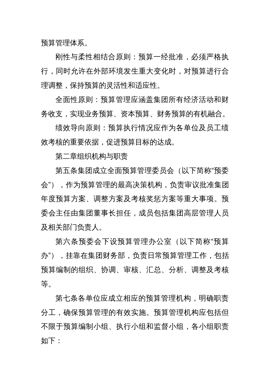 X集团公司全面预算管理办法_第2页