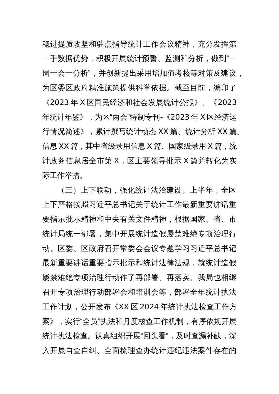 2024年上半年统计局工作总结_第2页