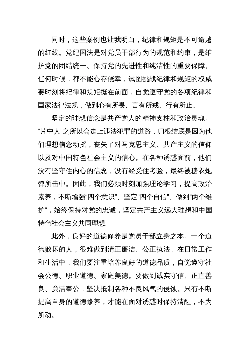 警示教育片观后感：坚守底线，不做“片中人”_第2页