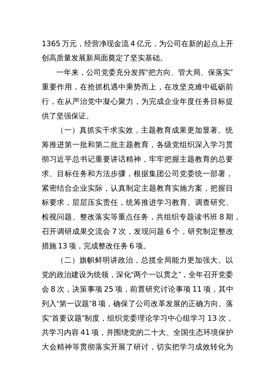 公司党建工作报告_第2页