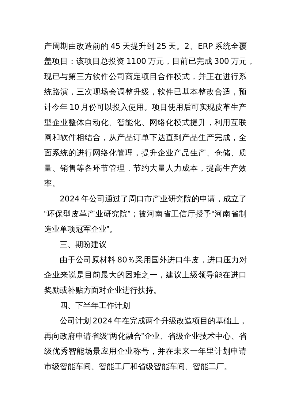 皮革行业2024年上半年工作总结和下半年工作计划_第2页