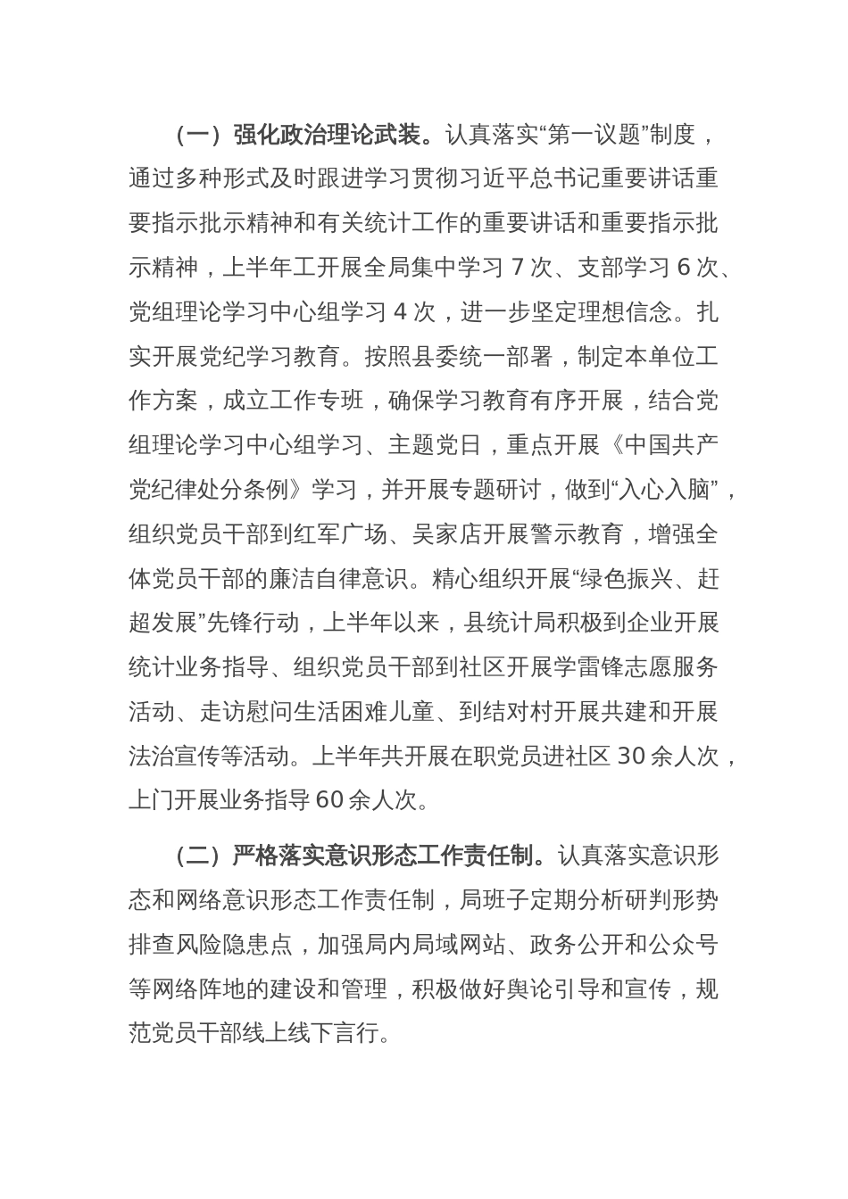 县统计局2024年上半年工作总结暨下半年工作安排_第2页